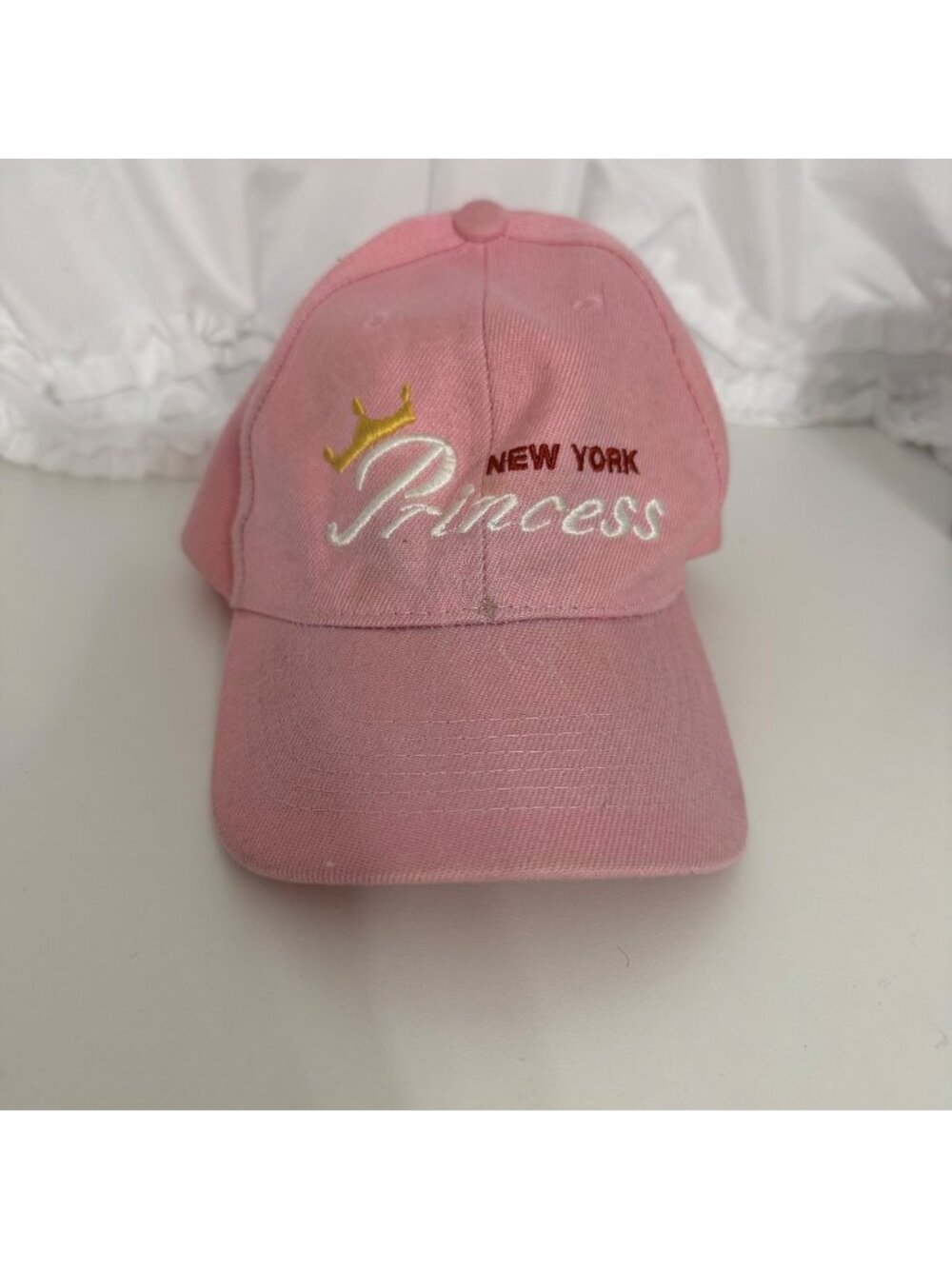 Pink New York Princess Baseball Cap Hat Adjustable Strap